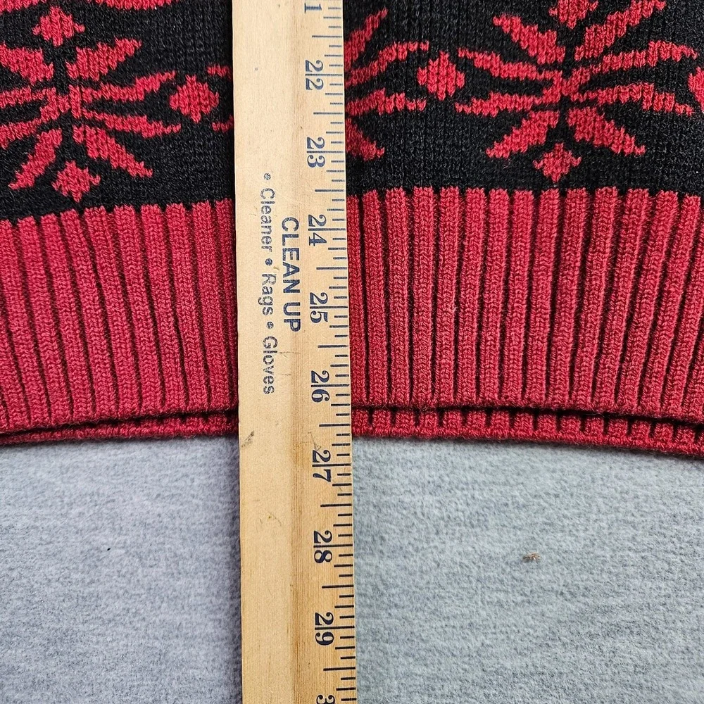 Tundra Canada Unisex Adult Red Black Nordic Knit Sweater Size S/P Vintage